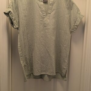 Matty M Textured Short Sleeve Shirt in Sage